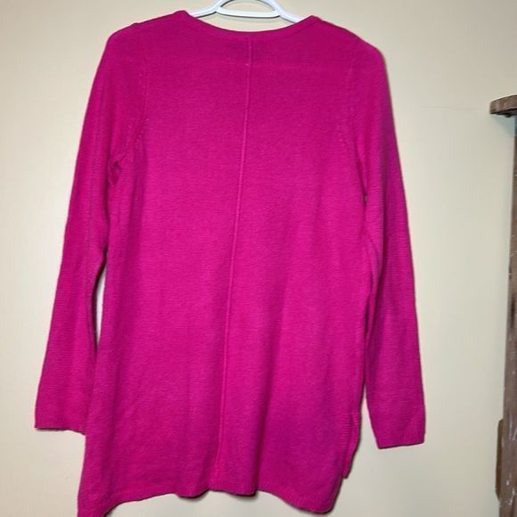 Reitmans Fuchsia Pink Cashmere Blend V-Neck Sweater Women’s Small Petite - Picture 5 of 7